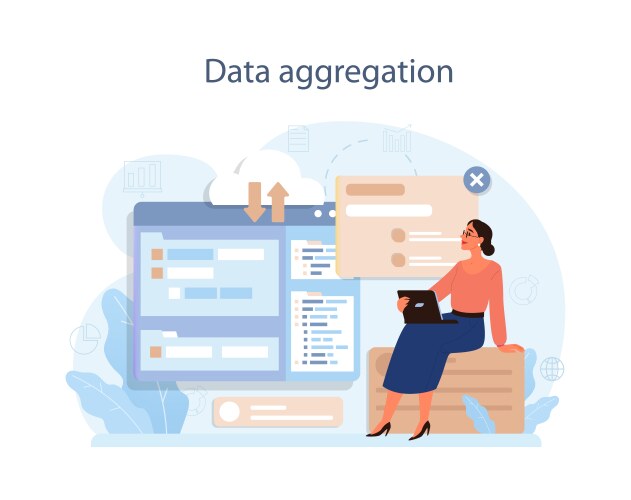 Predictive analytics process of using data vector image