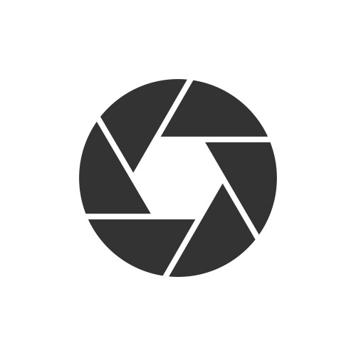 Lens camera icon logo designs inspiration Vector Image