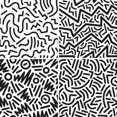 Diffusion reaction seamless pattern black Vector Image