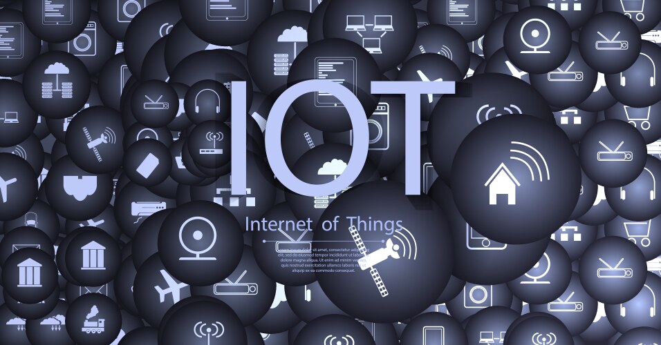 internet things iot and networking vector image