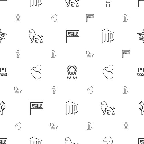 Label icons pattern seamless white background – Free Vector | VectorStock