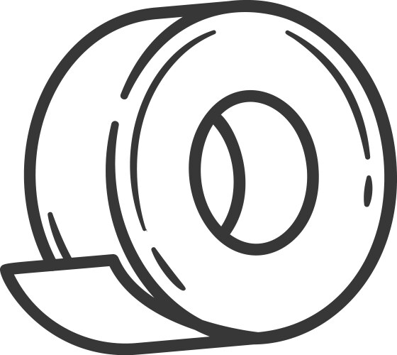 Black-and-white medical adhesive plaster roll Vector Image