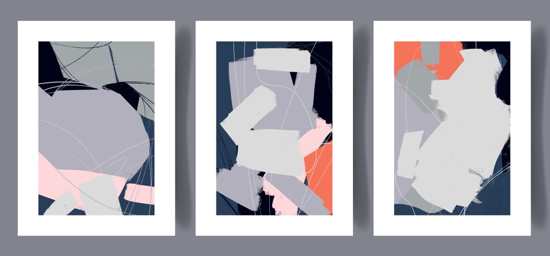 Printable wall art poster set Royalty Free Vector Image