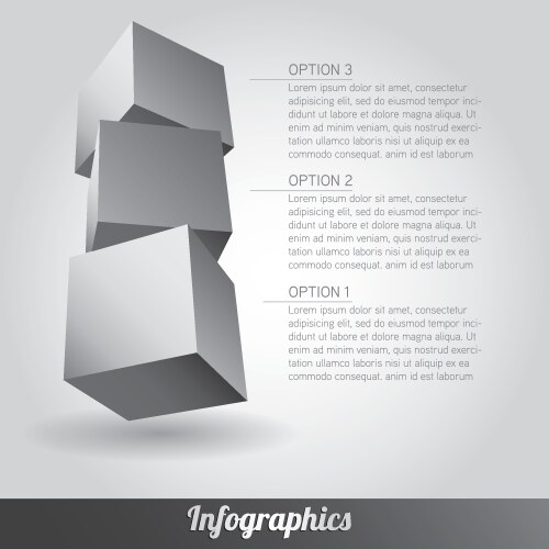 Cube infographics Royalty Free Vector Image - VectorStock