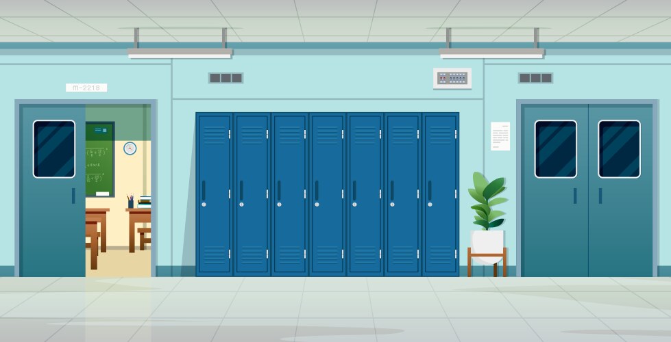 classroom in school vector image