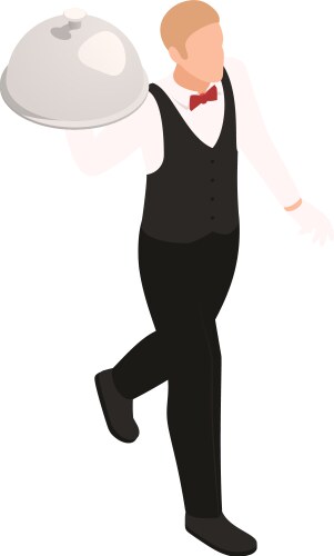 Waiter and waitress icon Royalty Free Vector Image