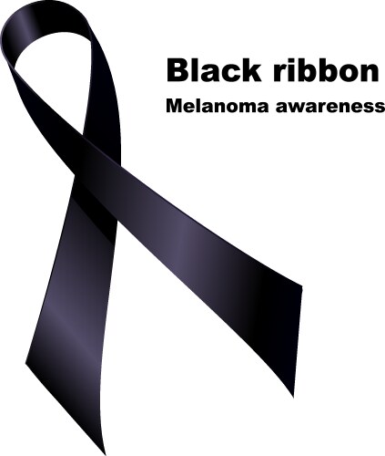 Black ribbon mourning symbol isolated Royalty Free Vector