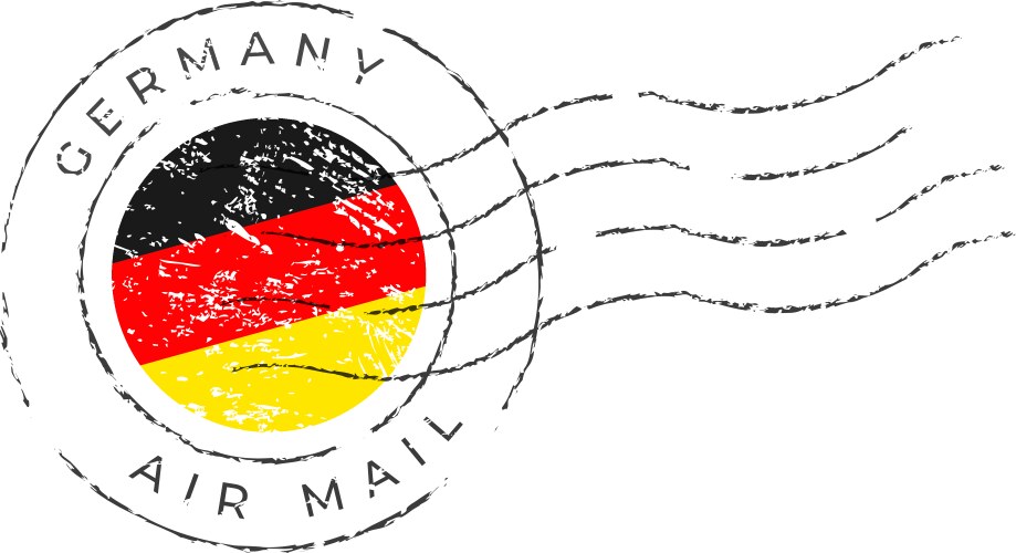 Germany postage mark national flag stamp vector image