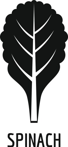 Spinach leaves icon cartoon style Royalty Free Vector Image