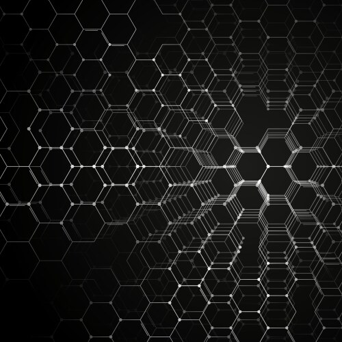 Abstract hexagonal structure molecule made Vector Image