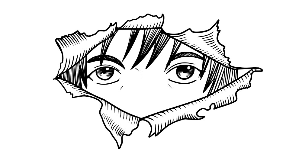 Tearful Anime Eyes - Manga Style