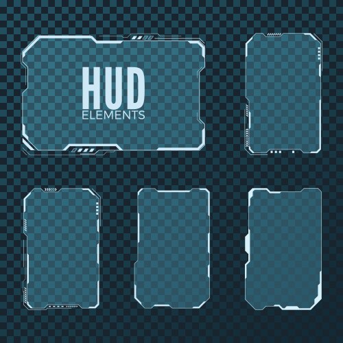 Hud elements set graphic abstract futuristic Vector Image