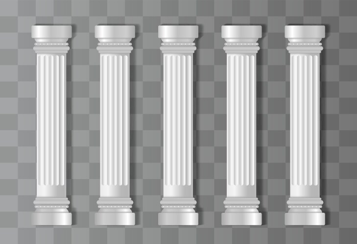 Marble antique column set Royalty Free Vector Image