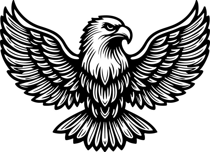 Eagle soaring silhouette design bird Vector Image