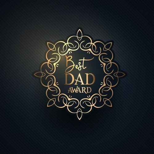 Best dad award background vector image