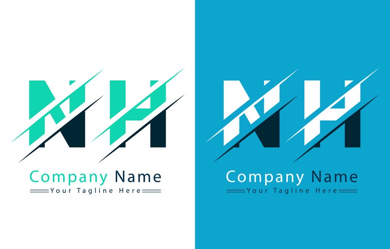 NH Letter Logo - Modern Concept Vector Image