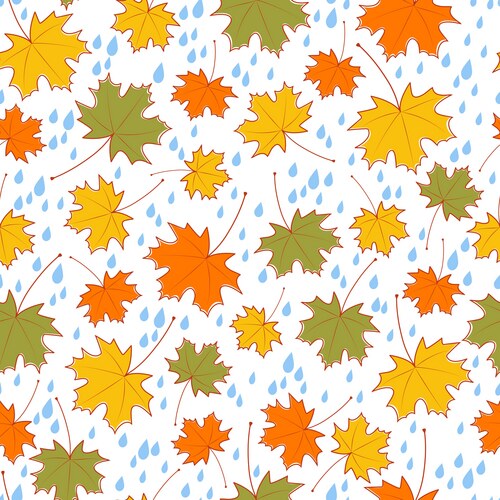 Autumnal seamless background Vector Image