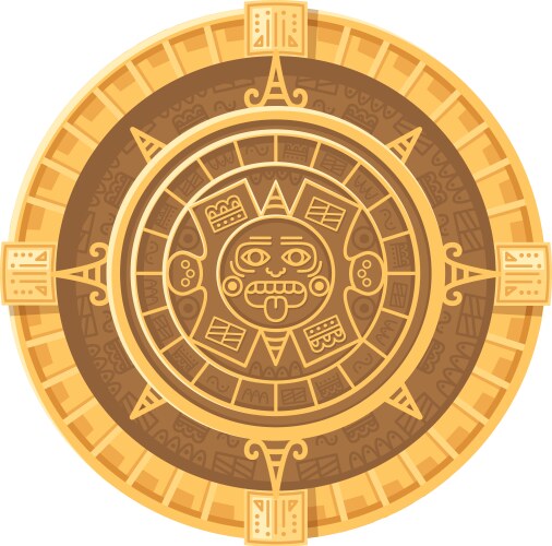 Maya calendar icon vector image