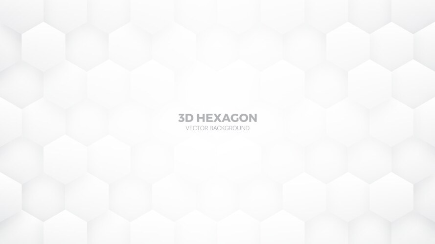 White 3d hexagon technology abstract background Vector Image