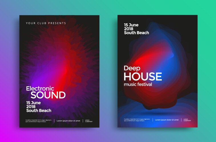 electronic music festival poster vector image