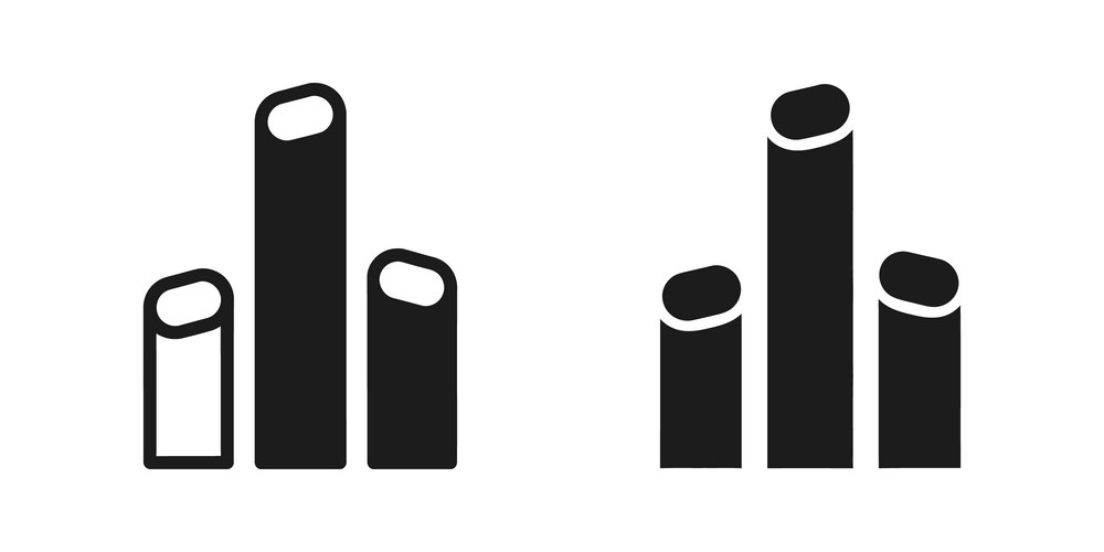 Graph bars growth data analysis icon set – Royalty-Free Vector ...