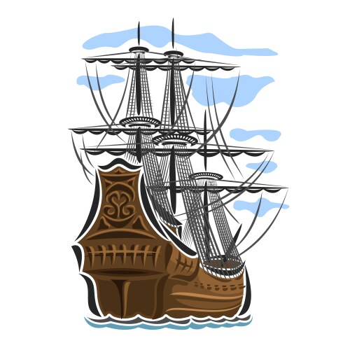 Pirate ship Royalty Free Vector Image - VectorStock