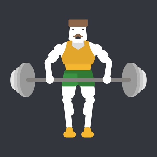 Man doing single arm bent over row exercise – Royalty-Free Vector ...