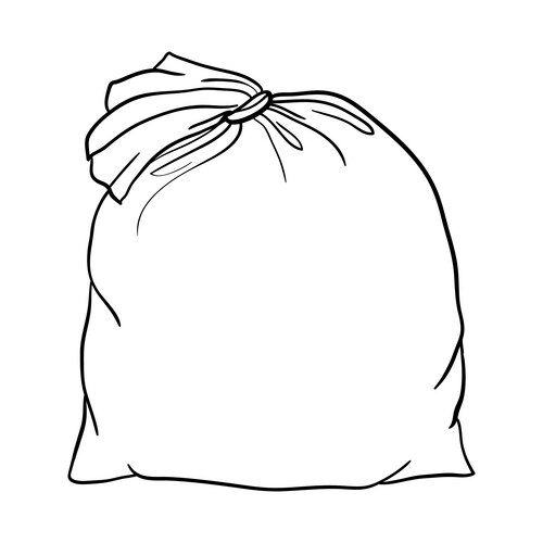 Canvas sack bag of a set Vector Image