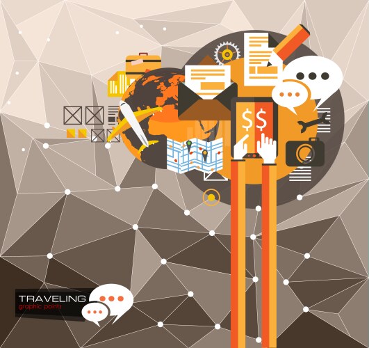 Flat style ui ux to use for your business project vector image