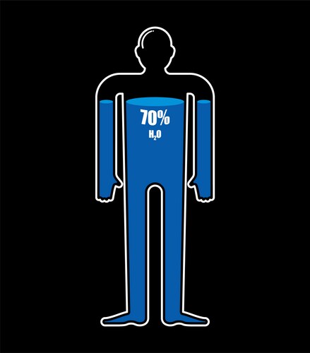 Water balance body liquid in human man Vector Image