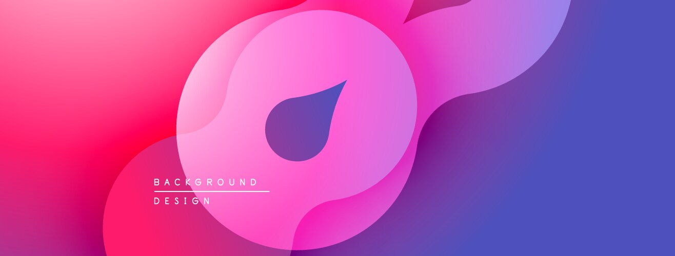 Abstract gradient shapes overlap creating dynamic vector image