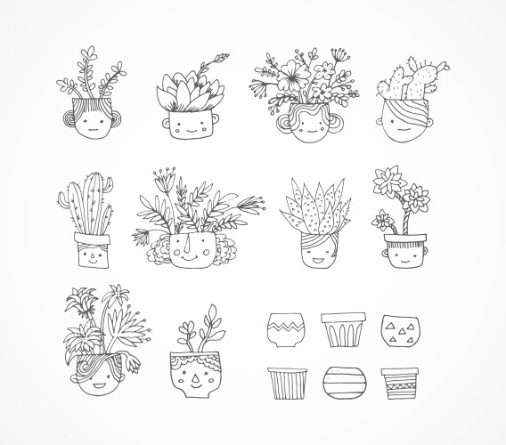 Doodle set Royalty Free Vector Image - VectorStock