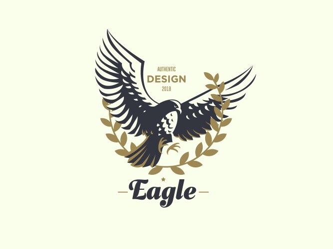 Flying eagle Royalty Free Vector Image - VectorStock