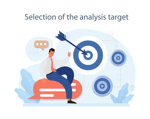 Predictive analytics process of using data vector image