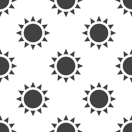 Sun seamless pattern Royalty Free Vector Image
