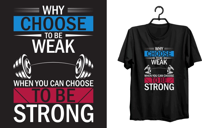 Gym t-shirt design Vector Image