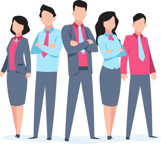 business characters team work office people vector