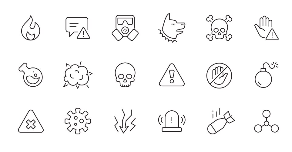 Fire and flame icon set Royalty Free Vector Image