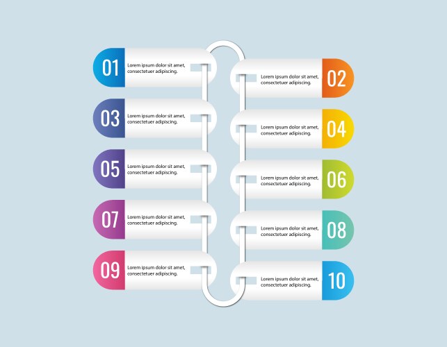3 step vertical rectangular infographic Royalty Free Vector