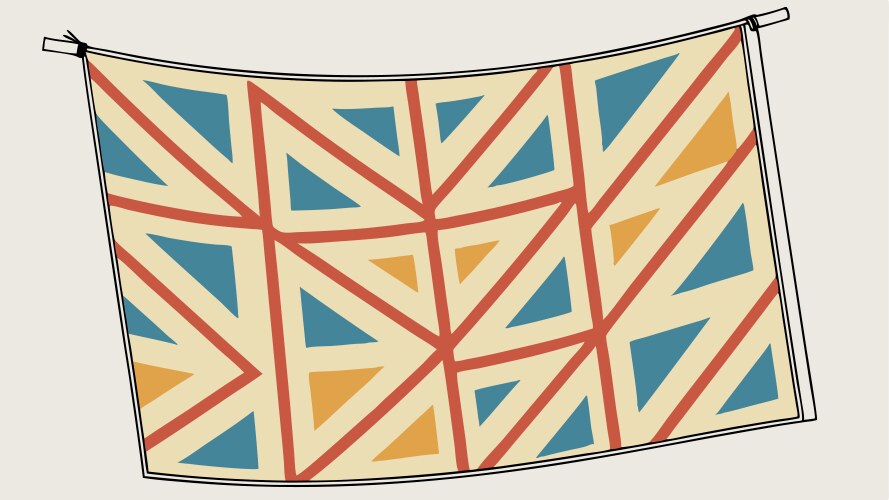 Dynamic geometric banner with triangular patterns vector image