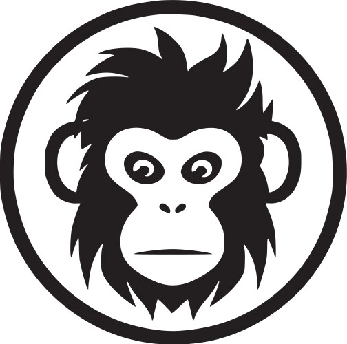 Monkey line icon animal and zoo Royalty Free Vector Image