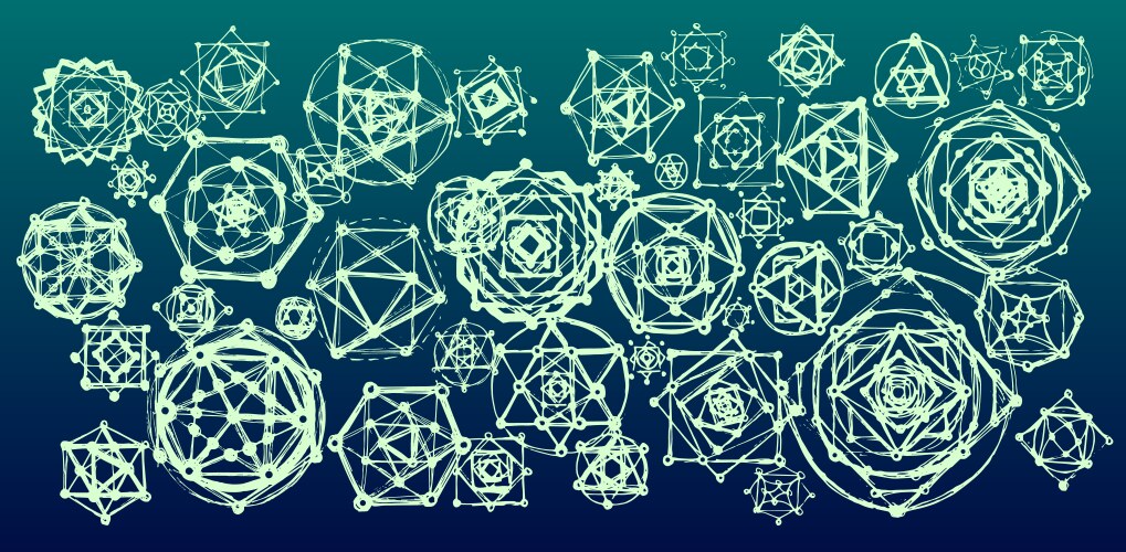 sacred geometry mandalas background vector image