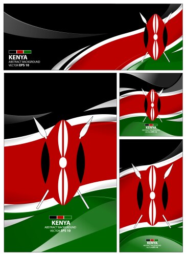 abstract kenya flag background vector