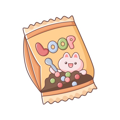 Cute snack character design Royalty Free Vector Image