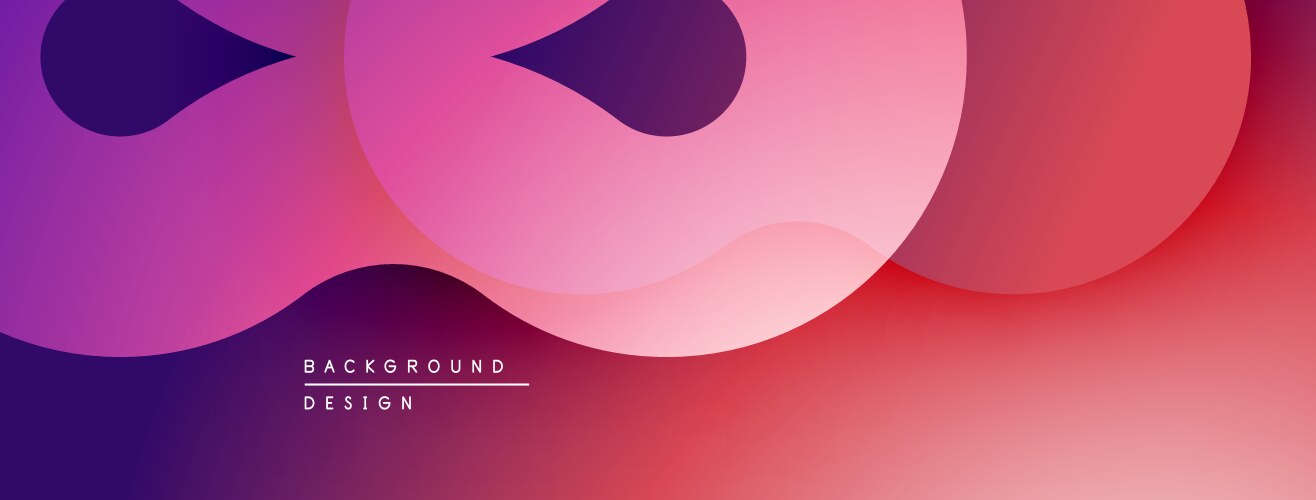 Abstract gradient shapes overlap creating dynamic vector image
