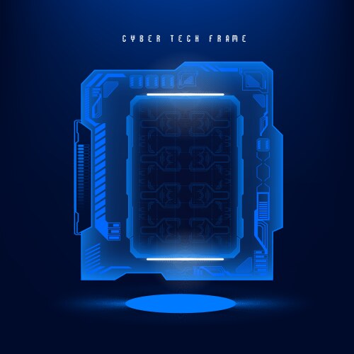 hud cyber tech frame futuristic virtual screen vector