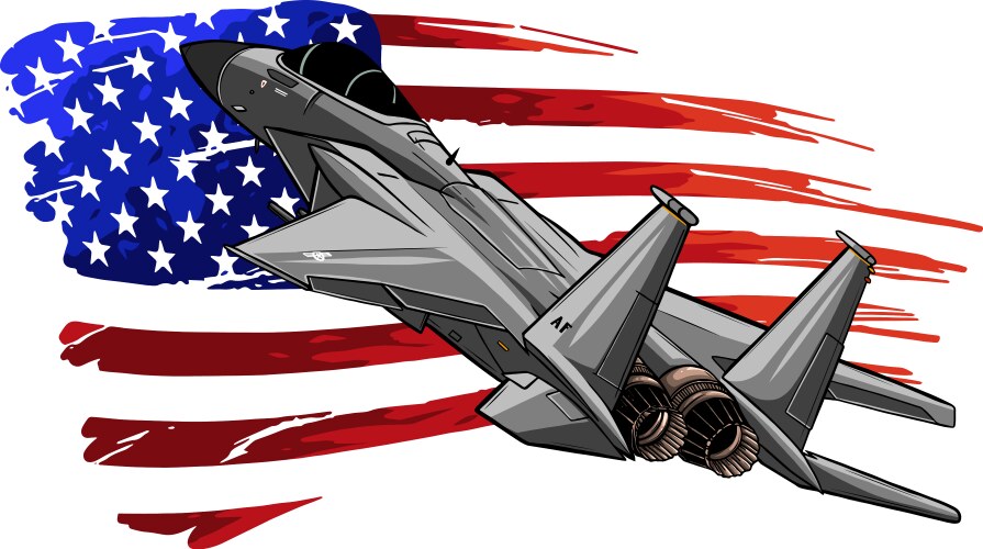 Military Jet Attack Vector Image