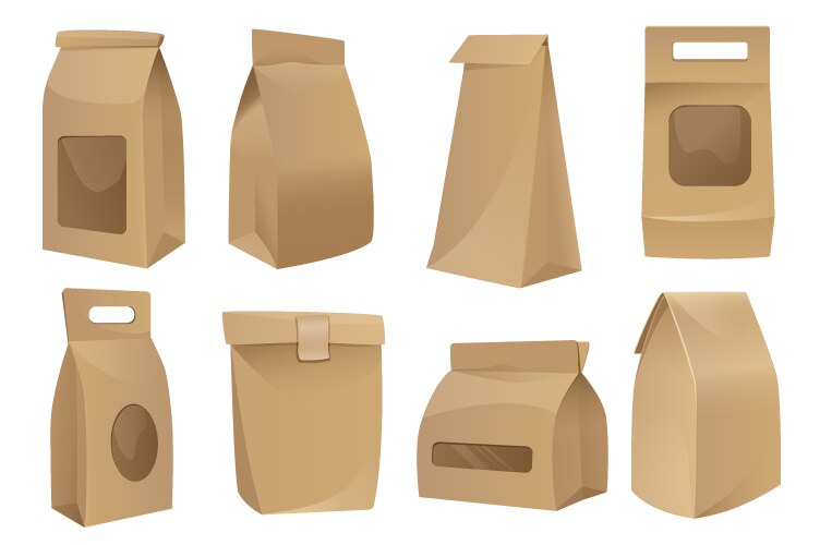 Realistic box mega set graphic elements in flat Vector Image