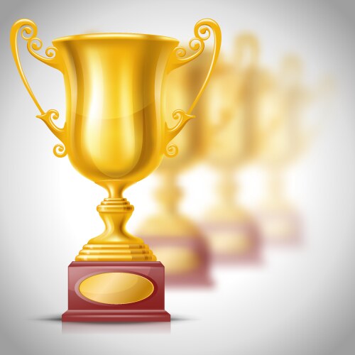 Gold cup Royalty Free Vector Image - VectorStock