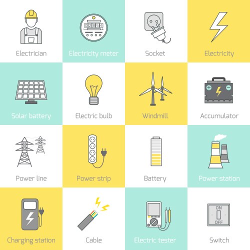 Red electricity isometric composition Royalty Free Vector